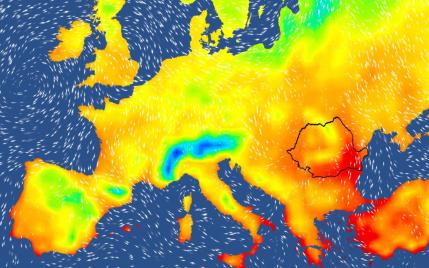 Harta temperaturilor în Europa