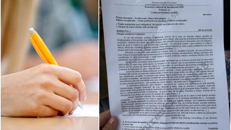 Subiectele la română, simulare Bacalaureat 2025. Ce au avut de rezolvat elevii de clasa a 12-a, profilul uman şi real