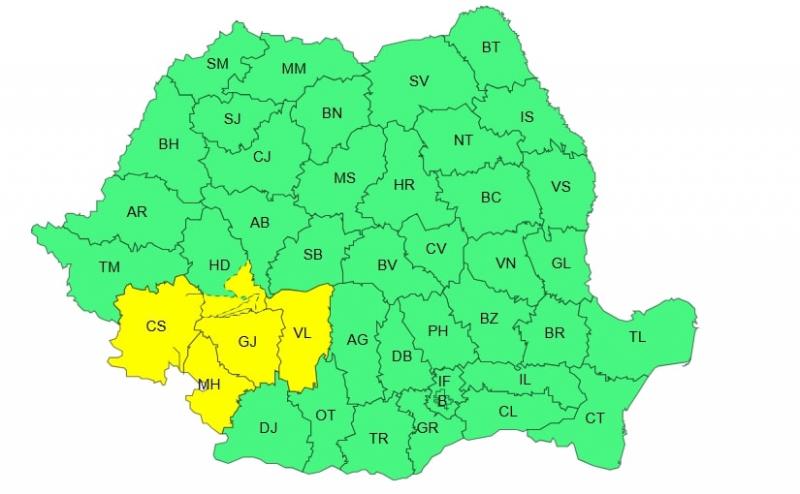 Cod portocaliu şi galben de vreme rea până sâmbătă. Sunt aşteptate ploi abundente şi vânt în toată ţara Cod portocaliu şi galben de vreme rea până sâmbătă. Sunt aşteptate ploi abundente şi vânt în toată ţara