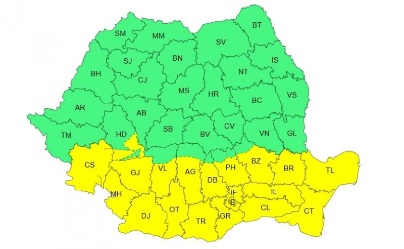 Cod portocaliu şi galben de vreme rea până sâmbătă. Sunt aşteptate ploi abundente şi vânt în toată ţara Cod portocaliu şi galben de vreme rea până sâmbătă. Sunt aşteptate ploi abundente şi vânt în toată ţara