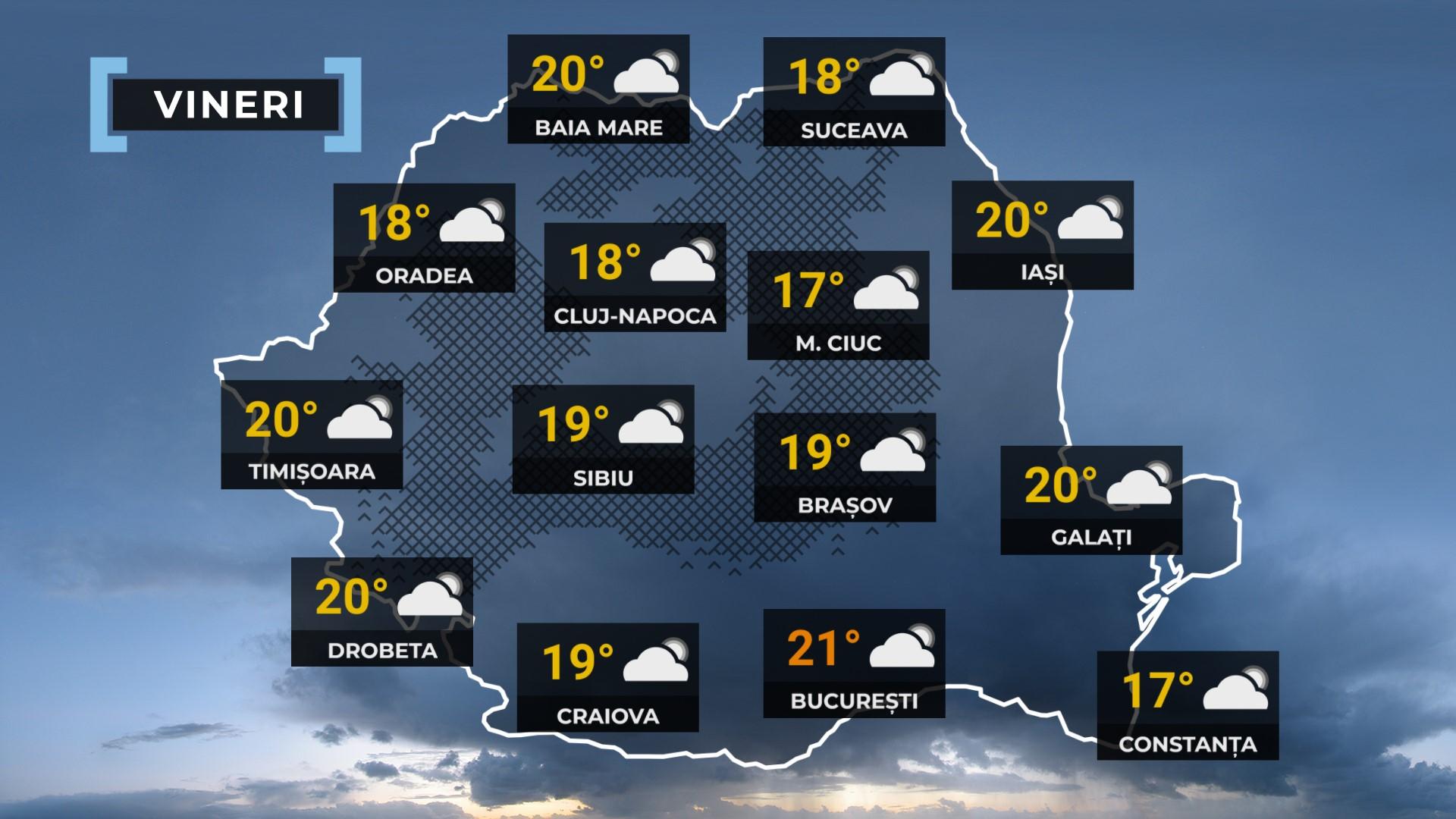 Harta României temperaturi