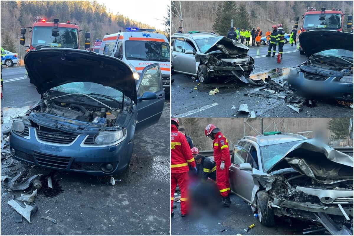 Accident mortal pe DN1, în Predeal. Un bărbat şi-a pierdut viaţa şi trei sunt răniţi, după ce două maşini s-au făcut zob