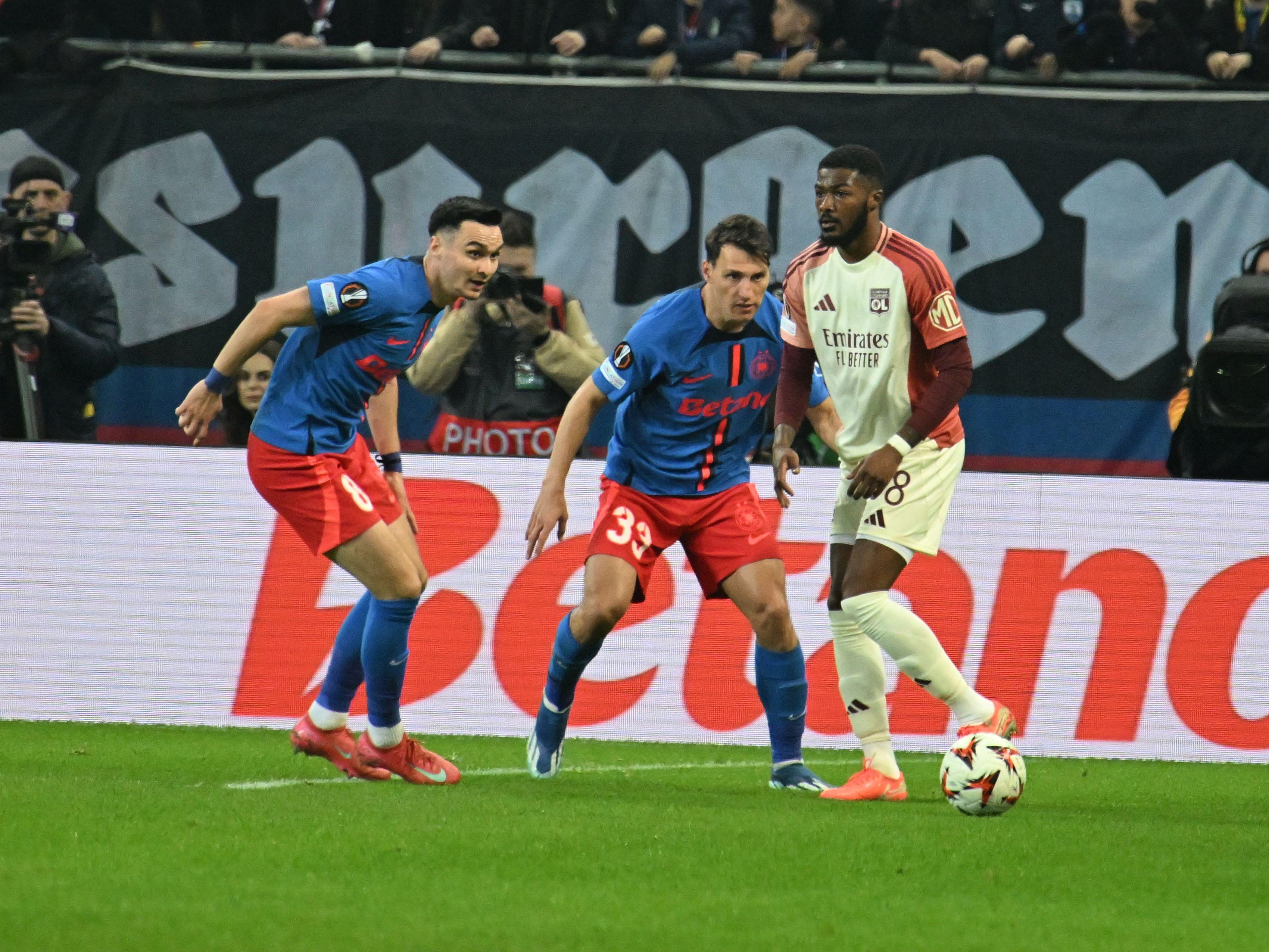 Meciul de fotbal dintre FCSB si Olympique Lyon, din cadrul UEFA Europa League, desfasurat pe Arena Nationala din Bucuresti, joi 6 martie 2025
