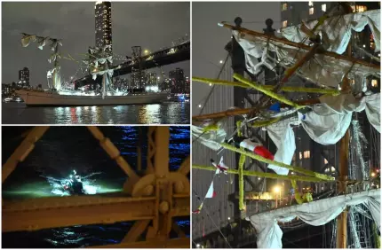 VIDEO Momentul în care o navă a Marinei mexicane se lovește de podul Brooklyn. Doi morți și zeci de răniți după ce catargele s-au rupt