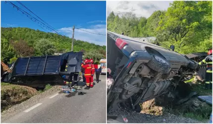 Un autoturism în care se aflau șase copii și un adult s-a răsturnat, în Neamţ. O fetiţă de 12 ani a fost rănită