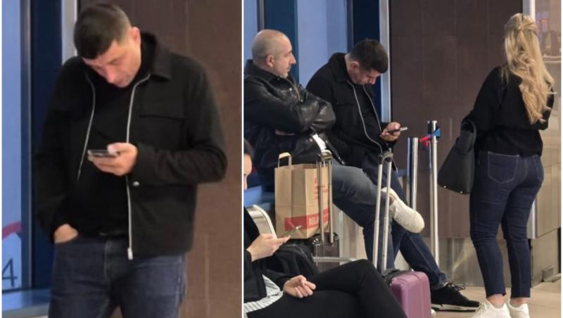 George Simion, pe Aeroportul Otopeni la câteva ore după ce şi-a recunoscut înfrângerea la prezidenţiale. Era însoţit de Vasile Puşcaş, zis şi "regele gunoaielor"