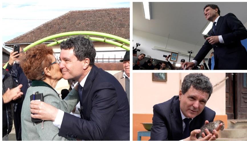 Imagini exclusive. Cum şi-a petrecut Nicuşor Dan zilele de sâmbătă şi duminică: vizită în Făgăraş, a votat şi apariţia de la balcon