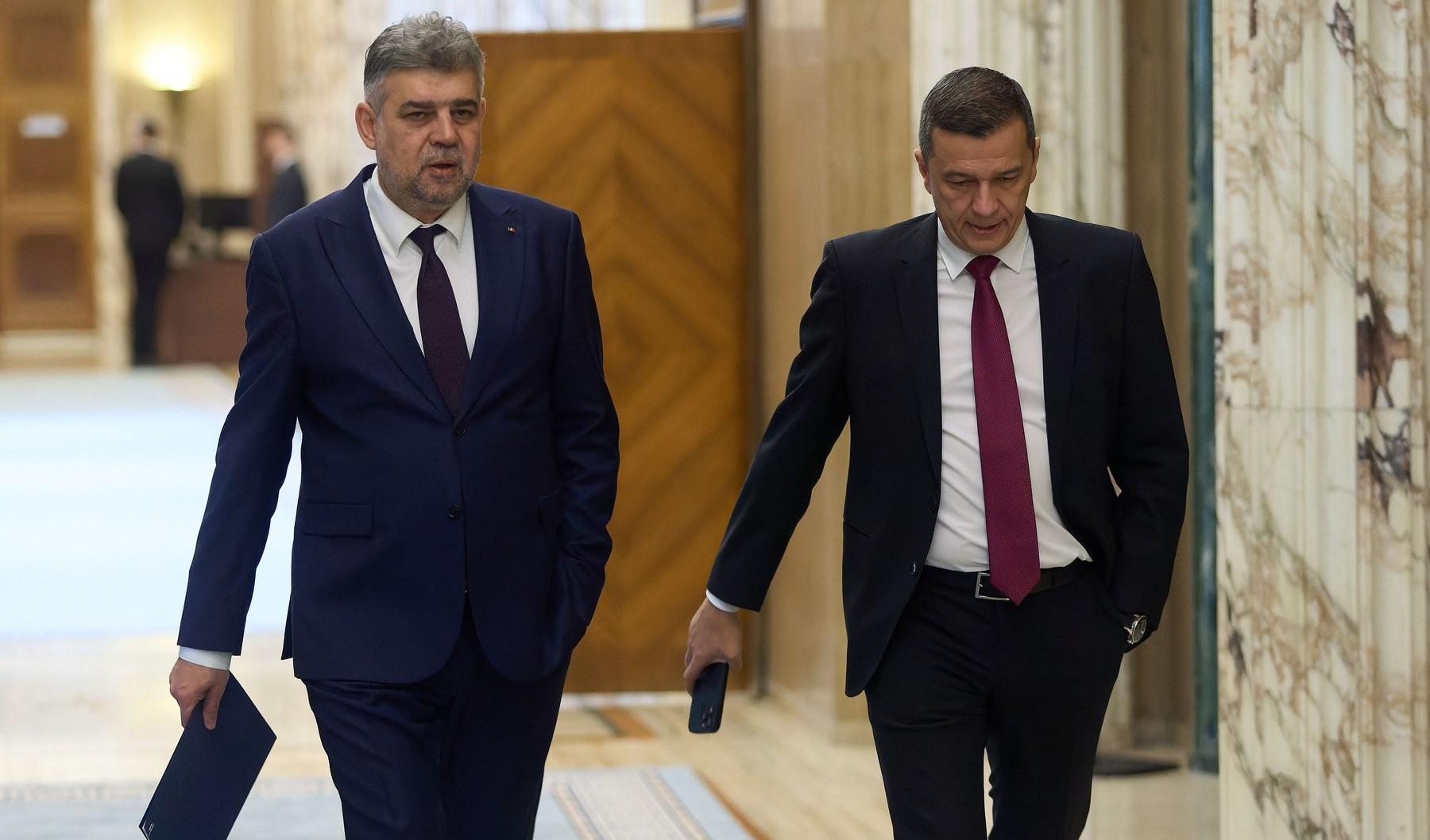 Marcel Ciolacu și Sorin Grindeanu