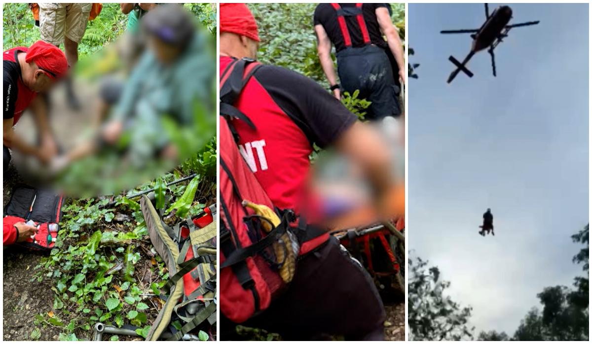 Turistă de 70 de ani, salvată de pe munte, după ce s-a accidentat în timpul unei drumeţii în Cheile Carașului