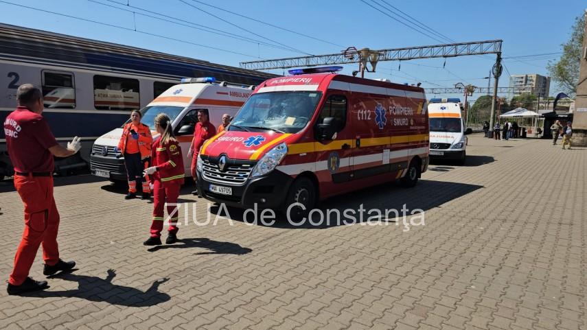 Două trenuri s-au ciocnit, în gara Constanța: 14 persoane au fost rănite. A fost activat planul roşu de intervenţie