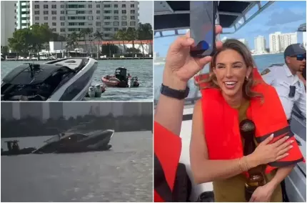 VIDEO Un iaht Lamborghini de 4,5 milioane $, cu 30 de influenceri la bord, s-a scufundat în Miami. Teferi toți, au salvat băutura și au petrecut în altă parte