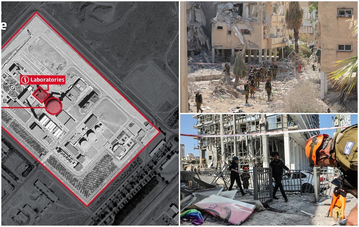 Iran a lansat 30 de rachete asupra Israelului și a lovit un spital. Reactor nuclear iranian, bombardat de IDF