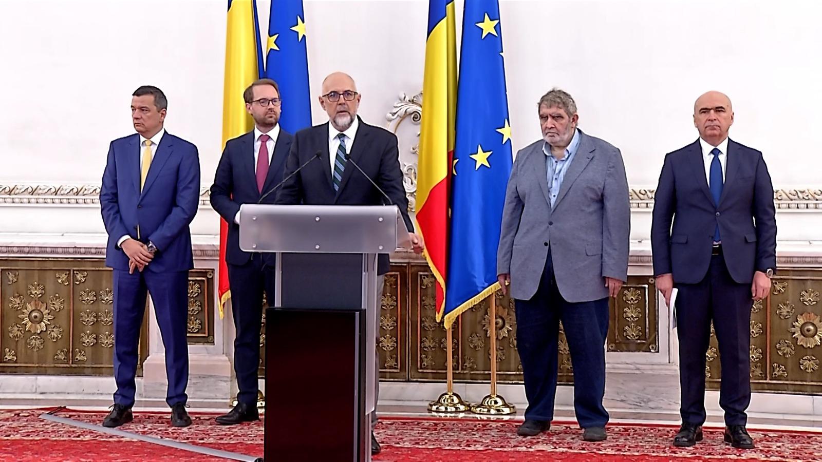 Miniştrii propuşi, audiaţi azi de la 12, în comisii. A fost semnat acordul politic de guvernare