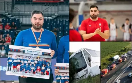 El este antrenorul de 23 de ani care a murit în accidentul de pe A2. Marius era voluntar pentru micii sportivi