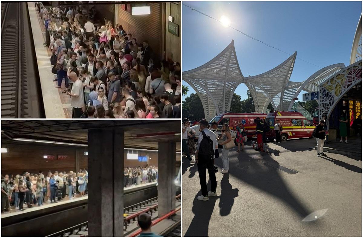 O femeie de 40 de ani, rănită după ce s-a aruncat în fața metroului, în stația Eroii Revoluției