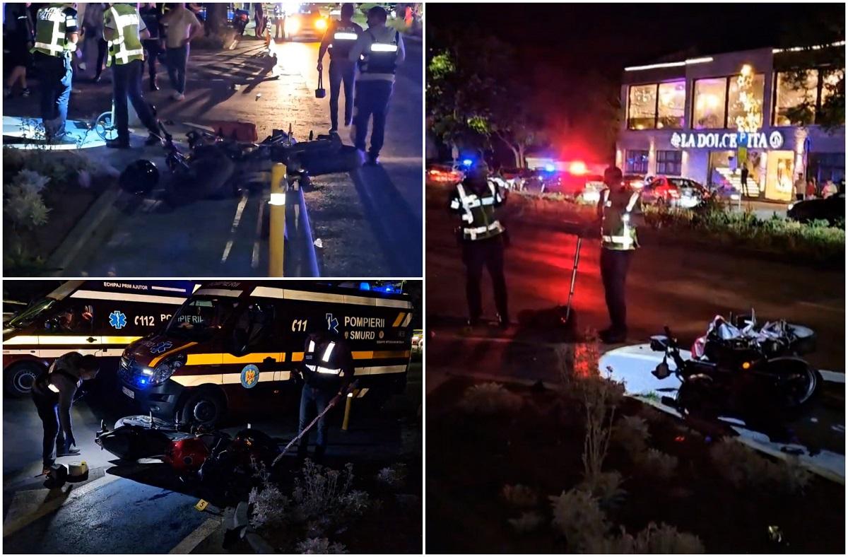 Un pieton în comă și doi tineri pe motocicletă, răniți. A fost spulberat după ce a traversat prin loc nepermis