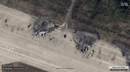 Noi imagini din satelit: Rusia a pierdut 12 bombardiere, în atacul care va rămâne în istoria războiului modern