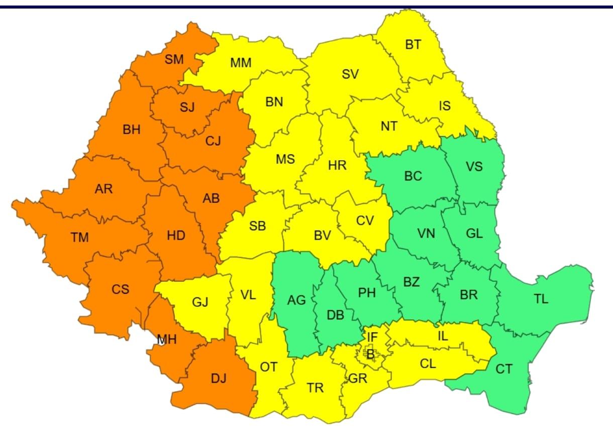 Aproape toată ţara intră sub cod portocaliu şi galben de caniculă. Maximele pot ajunge la 37 de grade