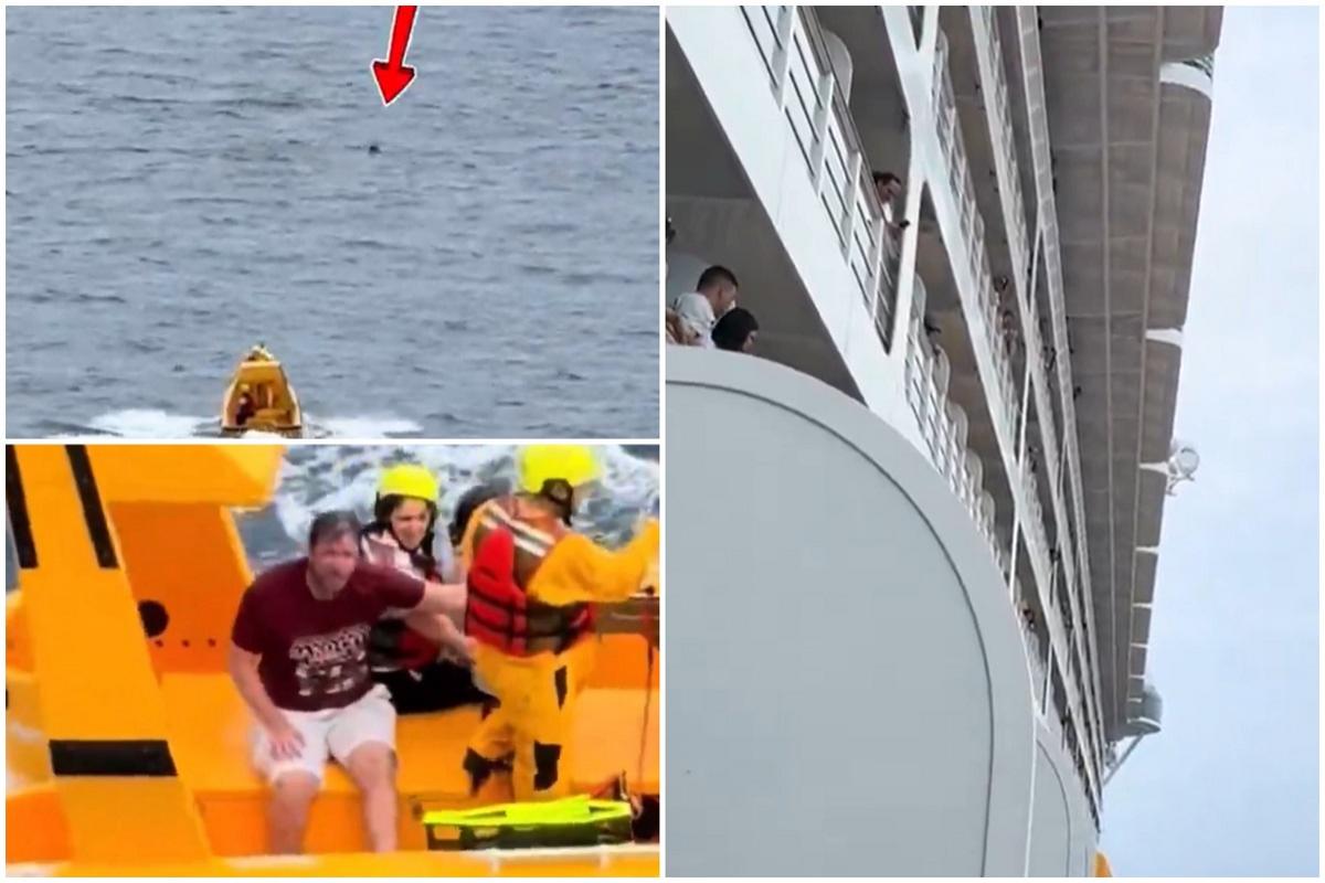 Un tată a sărit de pe o navă de croazieră în mijlocul oceanului, ca să-și salveze fetița căzută peste bord