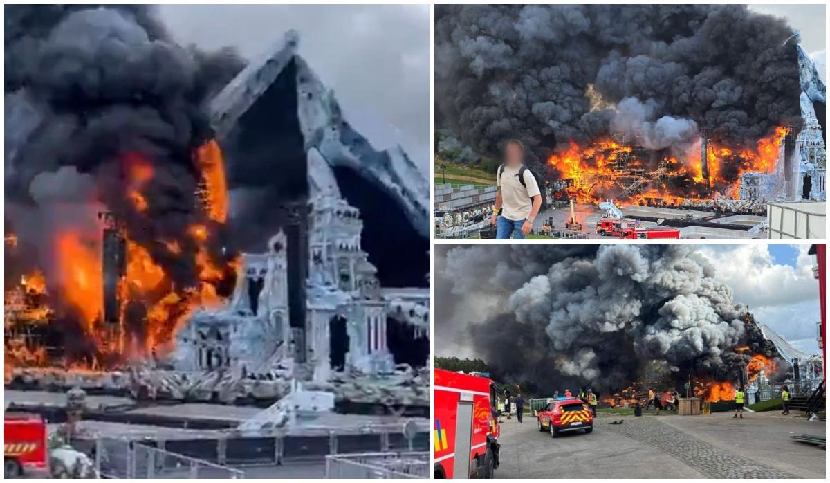 Incendiu devastator la Tomorrowland, chiar înainte de deschiderea festivalului: Scena principală distrusă