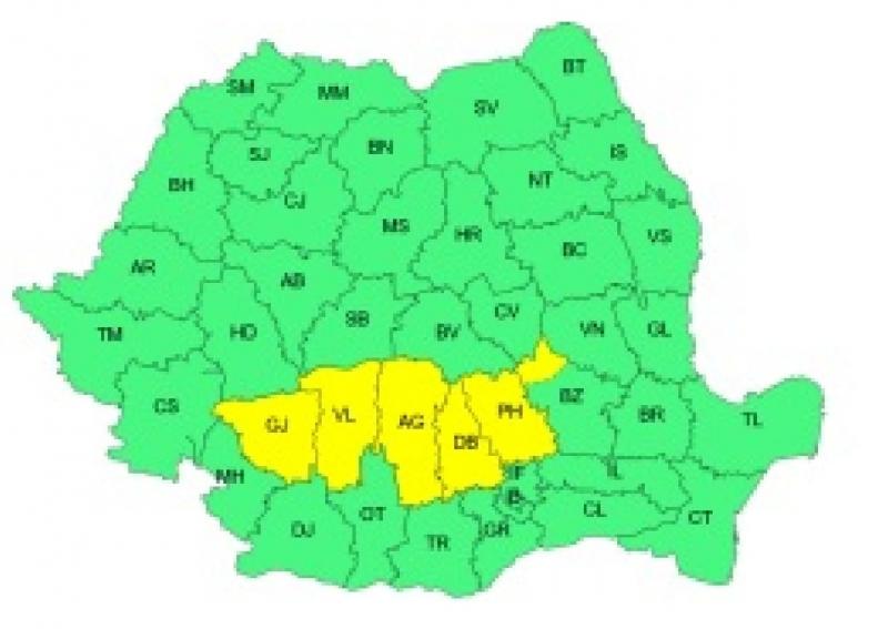 Meteo: Cod galben de ploi în 6 judeţe, până joi la ora 15. Şi în Bucureşti se anunţă precipitaţii Meteo: Cod galben de ploi în 6 judeţe, până joi la ora 15. Şi în Bucureşti se anunţă precipitaţii