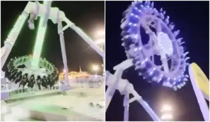 Imagini dramatice din Arabia Saudită. Un carusel s-a rupt în două cu zeci de oameni în el Incident grav la un parc de distracţie din Arabia Saudită