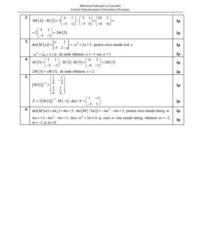 Barem de corectare Bacalaureat toamnă 2025 - matematică. Cum trebuiau rezolvate subiectele