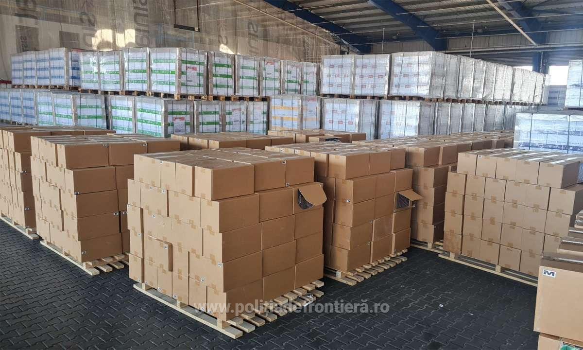 Captură record de ţigări de contrabandă, de 4 milioane €