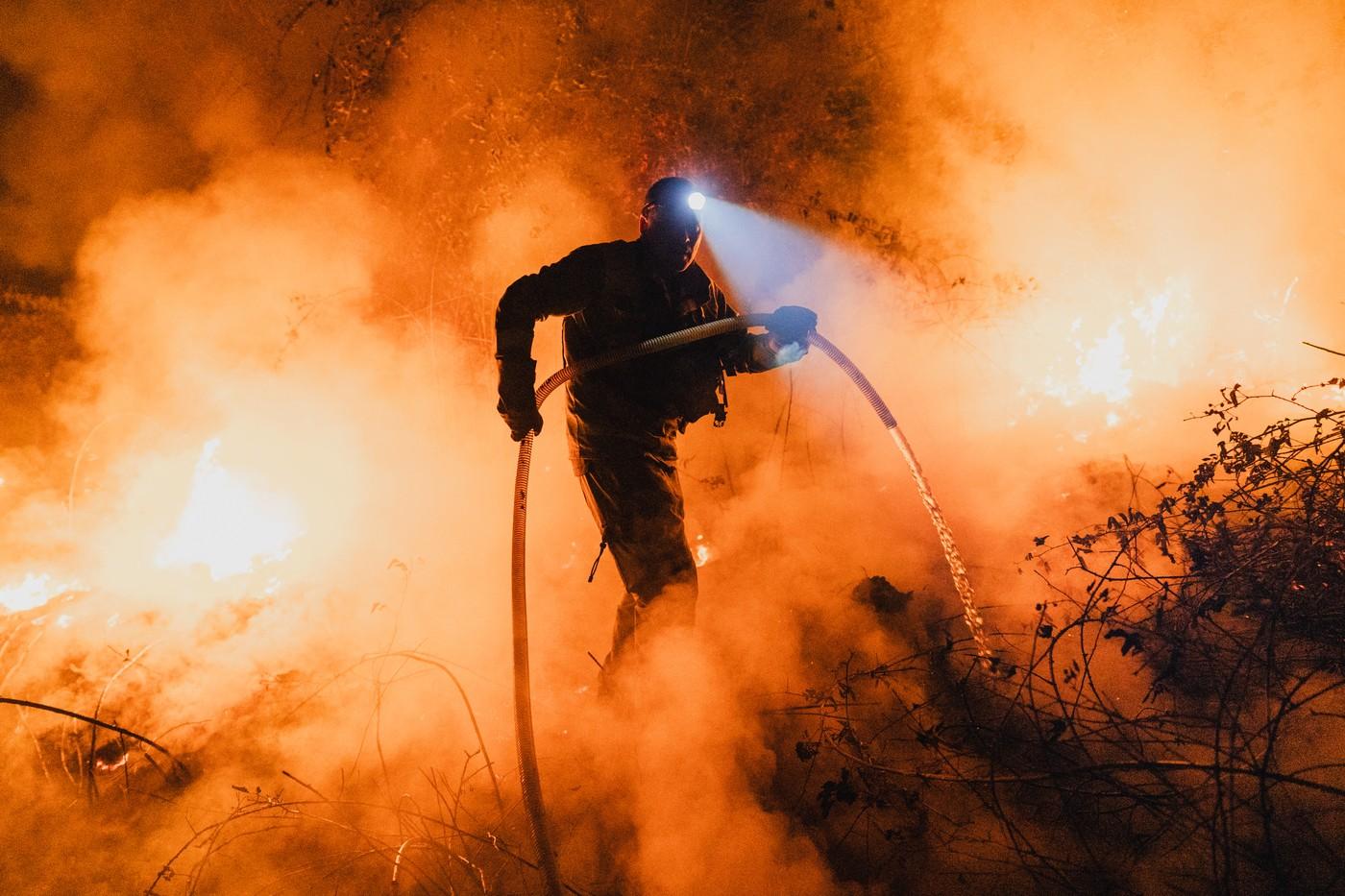 Pompier aflat în misiune