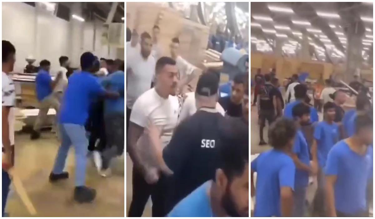 Imagini şocante: Muncitori români și nepalezi s-au bătut parte în parte într-o fabrică de mobilă din Baia Mare