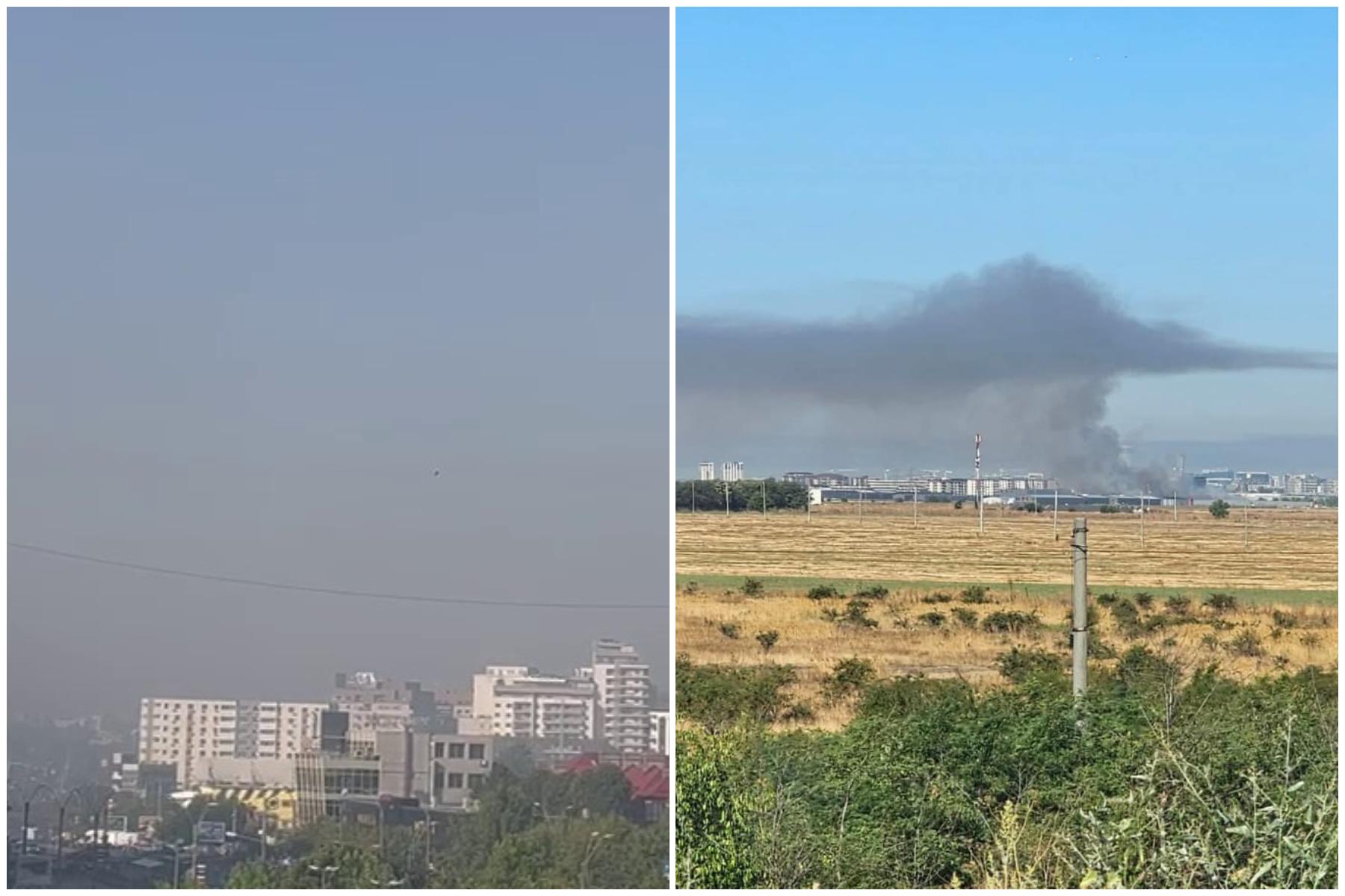 Poluare majoră în București: Miros groaznic de fum după incendiul din Dragonul Roşu. Cele mai afectate zone