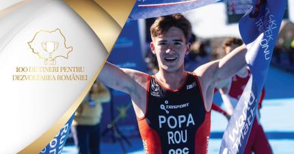 Carol Popa, primul campion european român la duatlon, în campania „100 de tineri pentru dezvoltarea României”