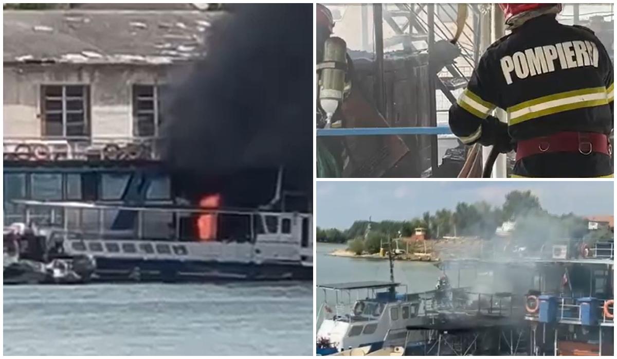 Incendiu uriaş pe faleza din Tulcea, pornit de la un scurtcircuit produs la panourile fotovoltaice