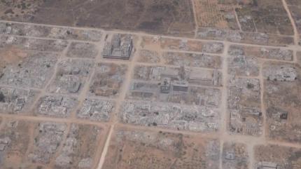 Imaginile dezastrului din Fâşia Gaza, după aproape doi ani de război. Corturi ridicate printre ruine