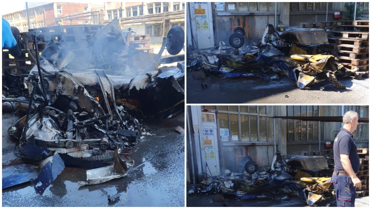 Un avion de mici dimensiuni s-a prăbușit în curtea firmei Astra Vagoane, în Arad