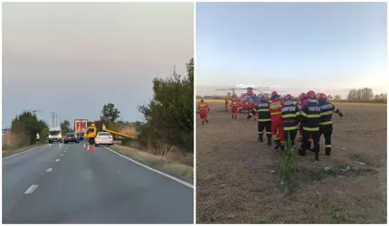 Doi copii răniți grav, după ce un şofer a lovit o maşină condusă de un tânăr de 19 ani în Prahova