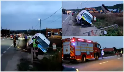 Autospecială de poliţie, accident violent în Gorj.