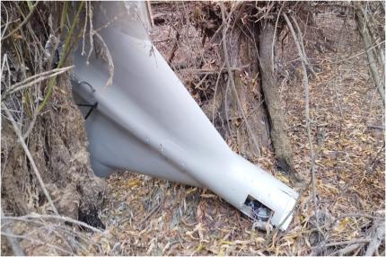 Dronă rusească descoperită de o femeie în Tulcea când se plimba. Nu este clar când s-a prăbuşit