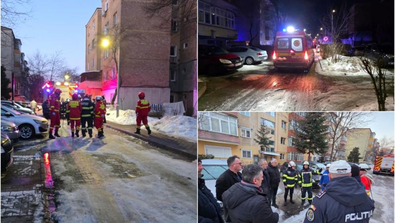 Explozie &icirc;ntr-un bloc din Alba Iulia: Doi răniţi şi 20 de persoane evacuate