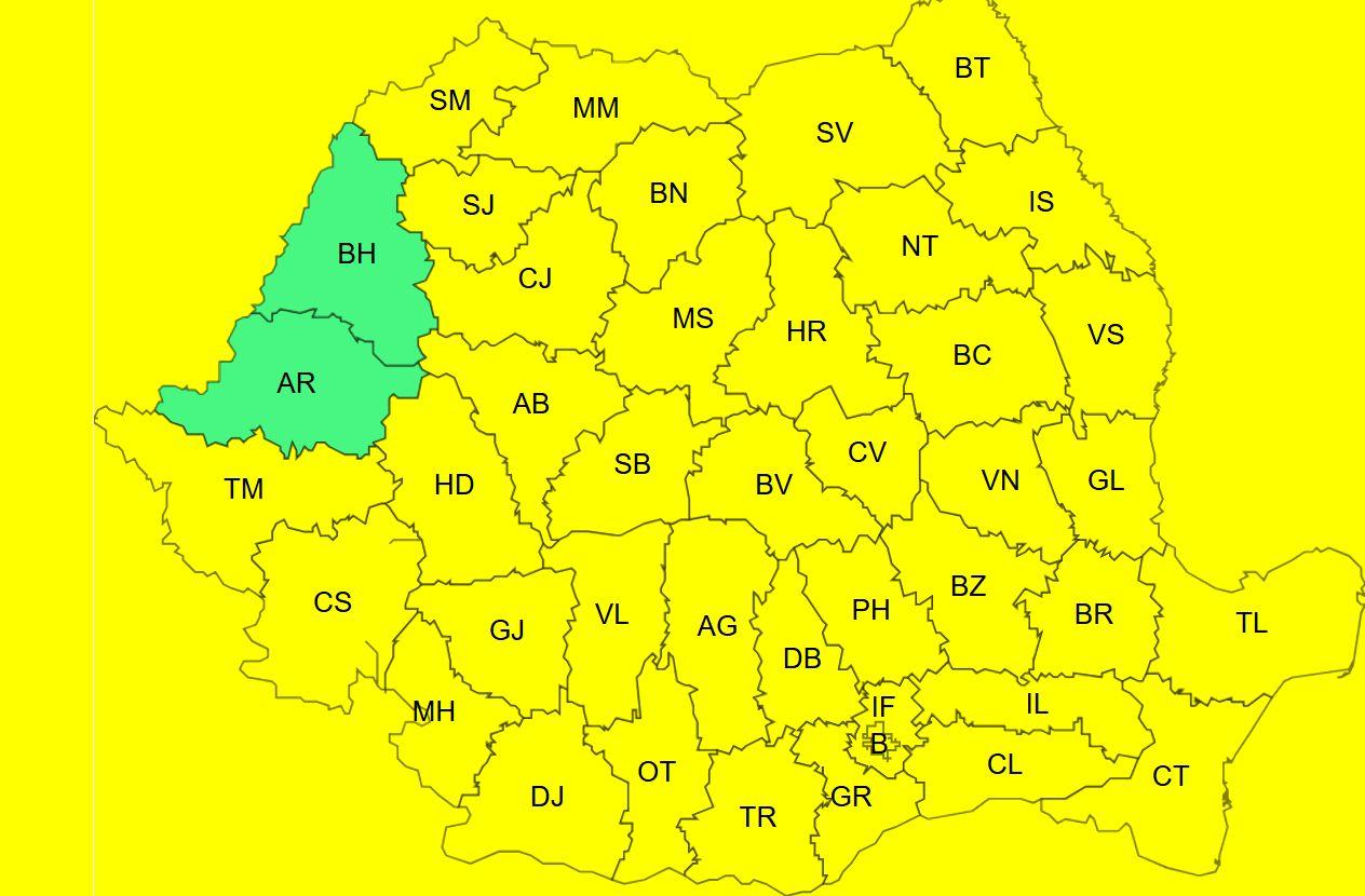 Aproape toată ţara intră în cod galben de ger. Patru zile de ger continuu şi temperaturi de -20 de grade