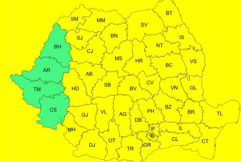 Aproape toată ţara intră în cod galben de ger. Patru zile de ger continuu şi temperaturi de -20 de grade