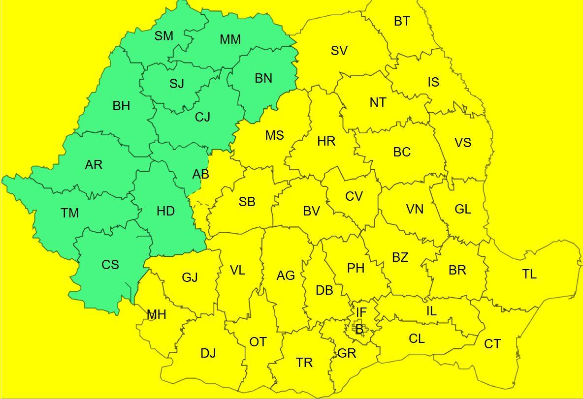 Aproape toată ţara intră în cod galben de ger. Patru zile de ger continuu şi temperaturi de -20 de grade
