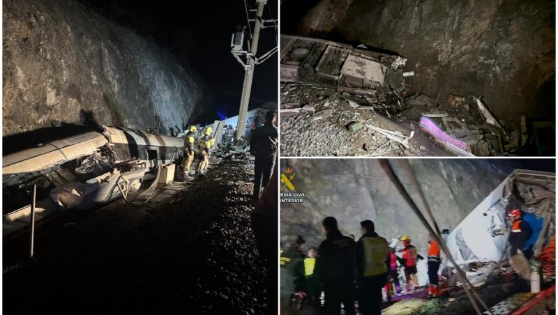 39 de morţi după unul dintre cele mai grave accidente feroviare din Spania. Filmul tragediei. Primele ipoteze