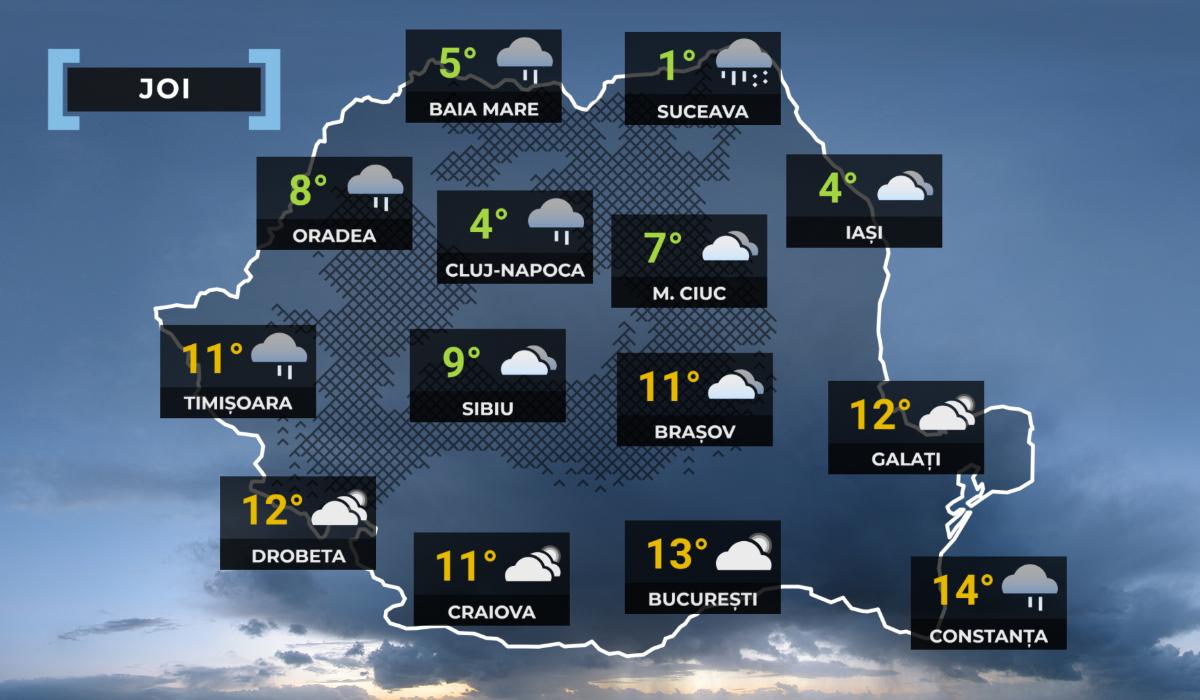 Vremea de mâine 29 ianuarie în ţară
