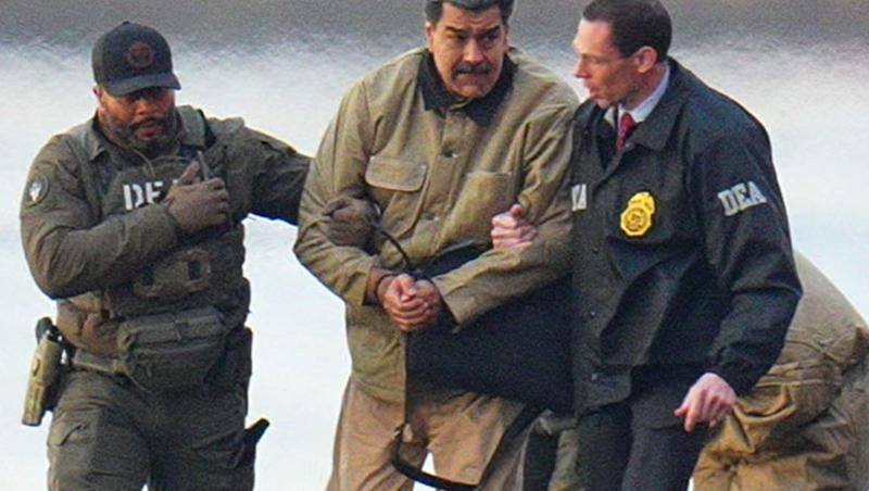 Nicolas Maduro, dus cu elicopterul şi convoi militar la tribunal. Este &icirc;nsoțit de soție, sub pază &icirc;narmată