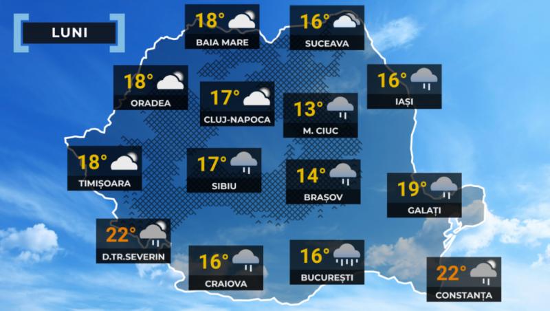 Vremea de mâine 12 octombrie. Unde va ploua cel mai mult și în ce zone sunt așteptate lapoviță și ninsoare
