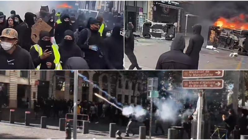 Proteste violente și zeci de arestări în Franţa. Manifestanții au ocupat primăria din Marsilia