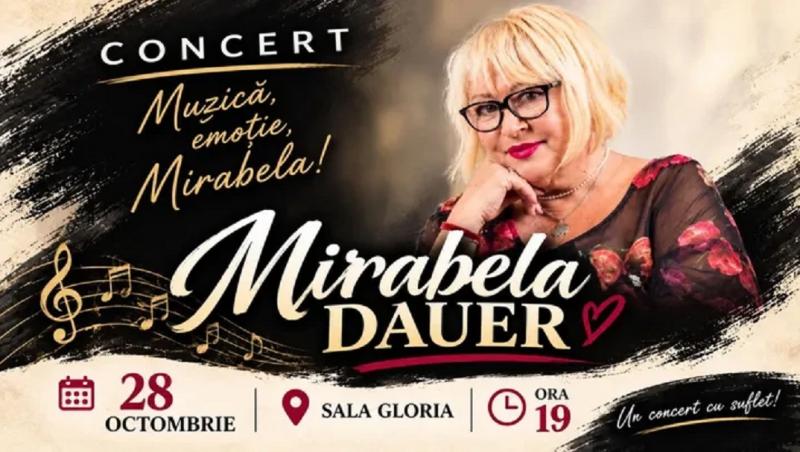 Mirabela Dauer susţine un concert miercuri, 28 octombrie, în Sala Gloria din Bucureşti