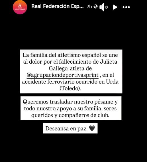 Doliu în sportul spaniol. Atleta Juliette Gallego a murit în accidentul feroviar de la Toledo