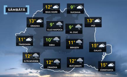 Vremea de mâine 31 octombrie. Se răceşte puternic şi vin ninsorile. Unde se depune strat de zăpadă de 25 cm